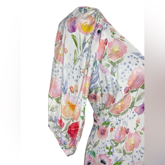 LUCY PARIS women’s azalea mini dress in white floral Linen size M NWT - Picture 8 of 15